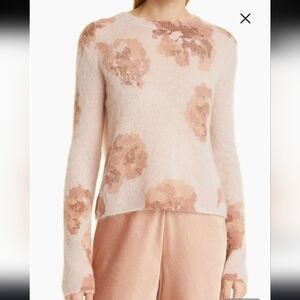 Vince dahlia print alpaca & mohair blend crewneck Sweater Size S $345